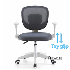 Mua Ghế học sinh màu xanh CE1023-M Nội thất Capta Ghế lưới nệm vải tay tựa chữ T chắc chắn chân nhựa xoay màu trắng bền đẹp