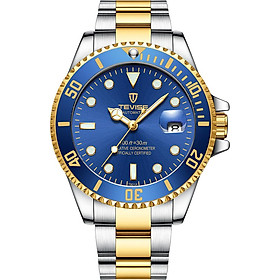 TEVISE T801 High-quality Skeleton Automatic Men Mechanical Watch Moon Phase Stainless Steel Clock Mens Business Men