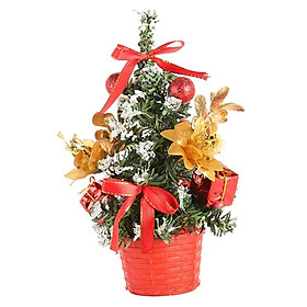 High Tabletop Christmas  Mini   with Ornaments Golden