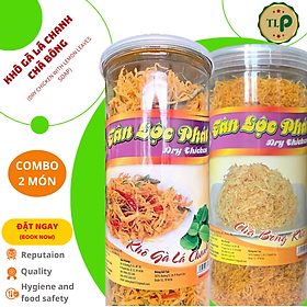 CHÀ BÔNG SỢI HŨ 250G VÀ KHÔ GÀ LÁ CHANH HŨ 300G TÂN LỘC PHÁT