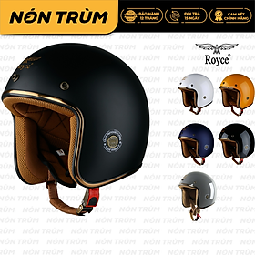 Mũ bảo hiểm xe máy 3/4 Royce XH15 nhỏ gọn size L XL phù hợp cho cả nam và nữ