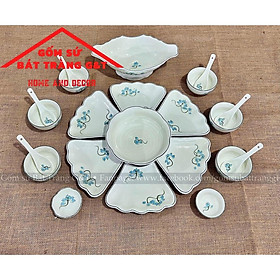 Mua  Giá hủy diệt   Ảnh thật   Chính hãng  Bộ măt trời vẽ sen xanh kèm bát gà