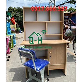 Mua Bộ bàn học sinh ván okal màu giả gỗ 1mx1m45x45cm cho bé học tại nhà