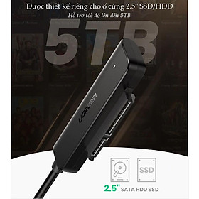 Mua Cáp chuyển đổi hai loại USB 3.0 và USB type C sang Sata (7+15) cho ổ cứng ngoài SSD  HDD 2.5 inch  dài 50cm UGREEN CM321 - Hàng chính hãng