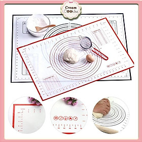 Mua Tấm lót nhào bột/Thảm lót nướng  nhào bột  cán bột bằng silicon sợi thủy tinh chống trượt 60*40cm