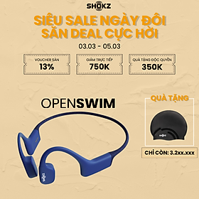 Mua Tai Nghe Thể Thao Bơi Lội SHOKZ OPENSWIM - Truyền âm thanh qua xương Chống nước IP68 - Dung lượng lưu trữ 4GB cho 1200 bài hát - Hàng Chính Hãng