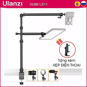 Mua Tặng Kẹp Điện Thoại - Ulanzi Vijim LS11 - Chân Đế Kẹp Bàn Kèm Hai Tay Cầm Xoay 360 Độ Hỗ Trợ Cho Quay TikTok  Youtube  Review  Làm Đẹp. Tay kẹp bàn Camera Desk Mount - Giá đỡ kẹp cạnh bàn hỗ trợ gắn Micro  Máy ảnh quay Livestream - Hàng Chính Hãng