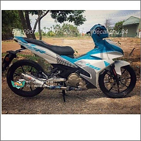 Tem Exciter 150 Sniper xanh Trắng