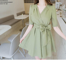 Q1350620 ĐẦM XÒE THẮT NƠ EO