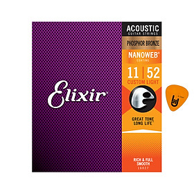 Elixir 16027 - Dây Đàn Acoustic Guitar Cỡ 11 .011-.052 Phosphor Bronze
