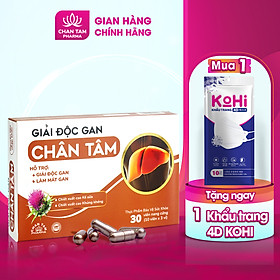 Viên uống giải độc gan Chân Tâm giúp hỗ trợ giải độc gan, làm mát gan, tăng cường chức năng gan – hộp 30 viên