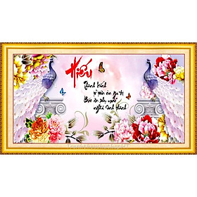 Tranh đính đá thành kính tổ tiên LV278 - 94 x 50 cm - chưa đính