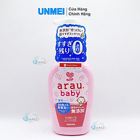 Nước Rửa Bình Sữa Arau Baby Cho Bé Thảo Mộc An Toàn Chai 500ml/ Túi 450ml