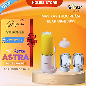 Mua Máy Xay Thực Phẩm  Máy Xay Tiêu Tỏi Ớt Xay Ăn Dặm 3 Cối Thủy Tinh BEAR LLJ-C04J1 Công Suất 200 W - Hàng Chính Hãng