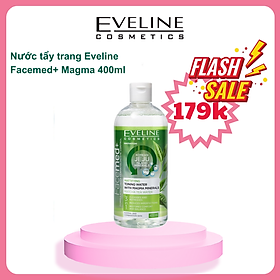 [Deal 179k] Nước hoa hồng kiềm dầu khoáng chất Magma Eveline Facemed 400ml