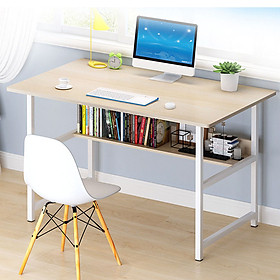 Bàn làm việc cao cấp New Life NT82 - Mặt bàn phủ chống xước - Có kệ để sách - Tặng miếng giữ dây sạc điện thoại - Kích thước 80x40cm - Hàng chính hãng