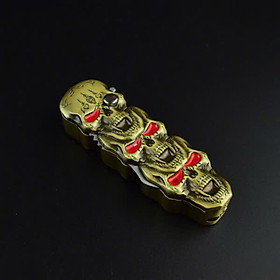 Mua Vỏ hộp quẹt bật lửa khò 1 tia họa hình đầu lâu màu vàng