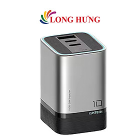 Cốc sạc Cuktech 10 GaN Mini 1USB 2Type-C 120W AD1203P - Hàng chính hãng