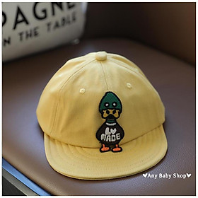 Mũ nón Hiphop Snapback vành mềm cho bé trai và bé gái hình chú vịt xanh