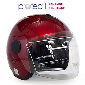 Mũ bảo hiểm 3/4 có kính Protec MO-001, kiểu dáng mới, gọn nhẹ, ôm sát đầu, thời trang