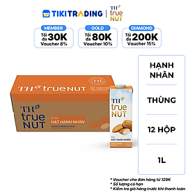 Thùng 12 hộp Sữa hạt Hạnh nhân TH True NUT 1L