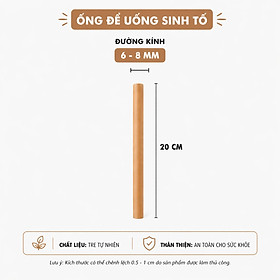 Combo 50 ống hút tre tái sử dụng dùng cho ly cao nước ép sinh tố