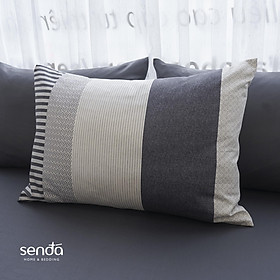 Vỏ gối Cotton Twill 40s 50x70 45x65 cm Sen Đá Home Bedding họa tiết, bao áo gối nằm cotton thô lụa cao cấp