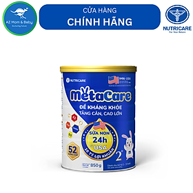 Sữa Nutricare Metacare 2+ 850g - Đề kháng khoẻ, tăng cân cao lớn