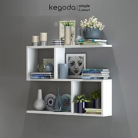 Mua Kệ Sách Gỗ Trang Trí Treo Tường 3 Tầng Dài 60cm Không Cần Khoan - Tặng Kèm Đầy Đủ Phụ Kiện
