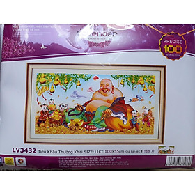 Mua Tranh thêu chữ thập phật di lặc tiểu đồng LV3432 - 100 x 55 cm - chưa thêu