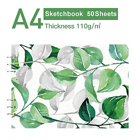 50 Sheets Loose-Leaf Sketchbook Professional A4 Art Painting Sketch Paper 8.2x11.4 Inch for Drawing Journaling Sketching