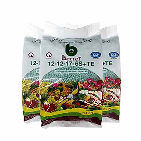 Mua Phân bón Better xanh 12-12-17 1kg/gói - COMBO 3 gói | Chuyên dùng cây ăn trái  bonsai trồng chậu