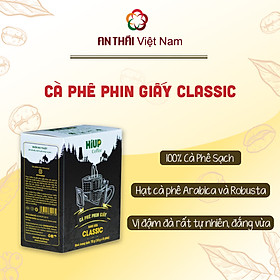 Phin giấy - Hiup Coffee Classic - Hộp 6phin x 12g - Nguyên chất, công nghệ châu Âu