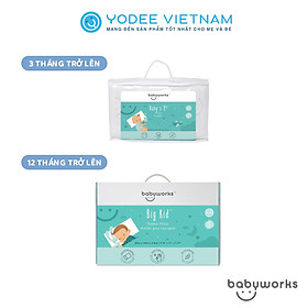 Babyworks Gối ngủ thoáng khí mềm mại, đàn hồi, nâng đỡ đầu và giúp bé ngủ ngon