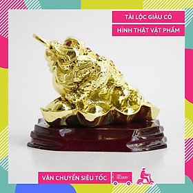 Mua Tượng Cóc Thiềm Thừ mạ vàng dâng tiền tài lộc - Cao 7cm