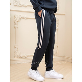 LAROMA Bộ Quần Áo Nỉ Thu Đông Khóa Kéo Cho Nam | Sọc Đôi -Trẻ Trung - Giữ Ấm - Vải Thơm - Kháng Khuẩn - Mềm Mại - Co Dãn