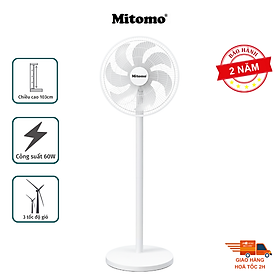 Quạt đứng cao cấp Mitomo FCE-60AE MAX – Điều khiển phím cơ, 3 tốc độ gió hàng chính hãng