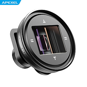 APEXEL APL-PRAN-V2 1.33X Smartphone Anamorphic Lens Phone External Camera Lens with CPL & Starlight Filters 17mm