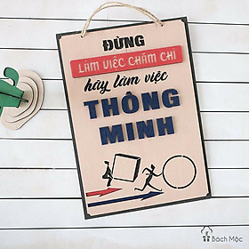 Mua bảng gỗ decor khẩu hiệu tạo động lực làm việc (bảng gỗ trang trí