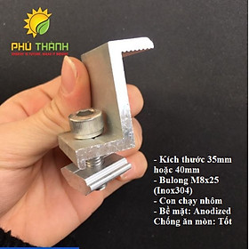 Mua Kẹp biên lắp tấm pin mặt trời 35mm - 40mm  bằng nhôm hợp kim AL6005-T5
