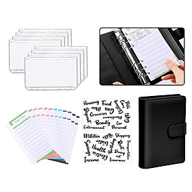 A6 Notebook Binder Zipper Envelopes for Budget Planner Organizer