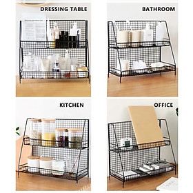 Kệ sắt ô vuông  2 tầng