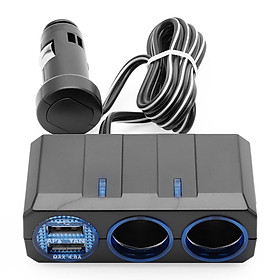 Bộ Chia Tẩu Ô Tô 2 Ổ Và 2 Cổng Usb Có Dây AIR-Q PZ-711