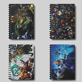 Sổ tay planner in bìa theo chủ đề DOTA 2 A5, lò xo 150 trang