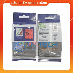 Mua Nhãn In HZE-FX431 - Đen nền đỏ 12mm x 8m - Dùng cho máy in BROTHER - AIMO - PUTY  Hàng nhập khẩu 