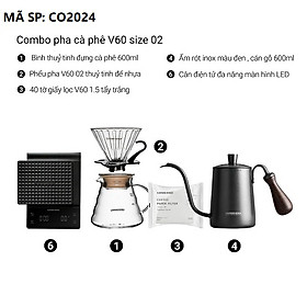 Mua Bộ combo pha cà phê V60 02 phổ thông CAFEDE KONA