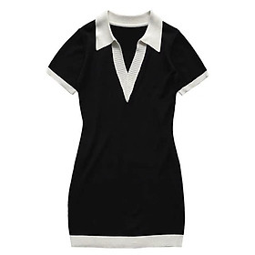 Mua Váy polo cổ đức bo viền