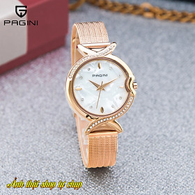 Đồng Hồ Nữ Thời Trang PAGINI - PA2266 Sang Chảnh - Thời Trang - Mặt Kính Cứng Cao Cấp Chống Va Đập, Chống Xước, Chống Nước 3 ATM