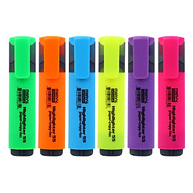 Vỉ 6 Cây Bút Dạ Quang Marvy 55