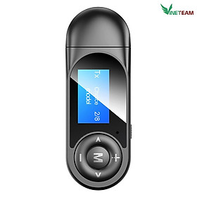Mua Thiết bị thu phát nhạc không dây VINETTEAM T13 Bluetooth 5.0 với màn hình hiển thị LCD 3.5mm AUX - hàng chính hãng